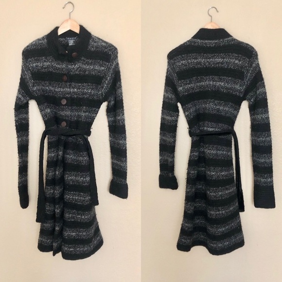 Theory | Long Sweater Cardigan Stripe Duster wool cashmere blend - Picture 1 of 3